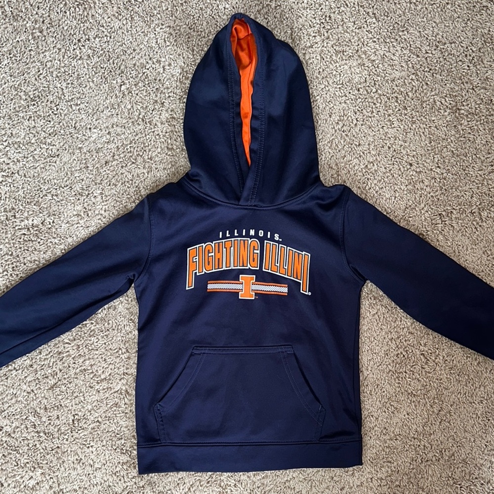 Illinois Fighting Illini Kids Hoodie - Navy and Orange